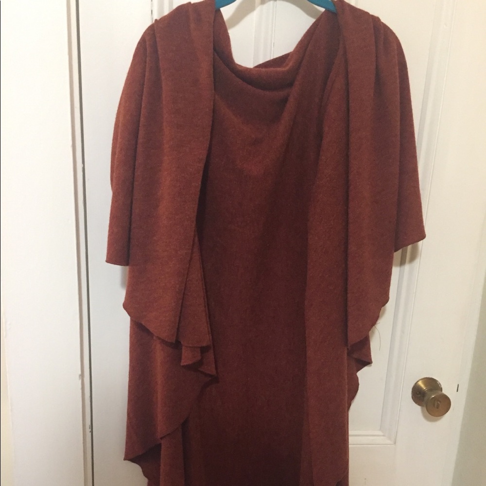 Burnt orange City wrap scarp and wrap
